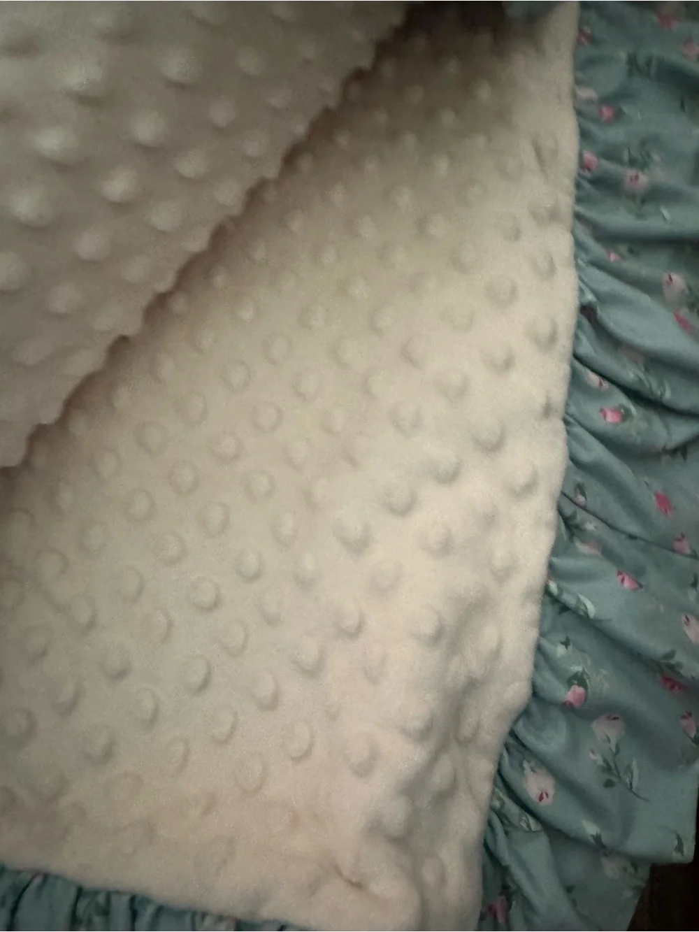 Kids Floral Blue blanket with Pink Accents